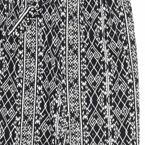 Papaya Womens Black Camouflage  Trousers  Size 16 L27 in