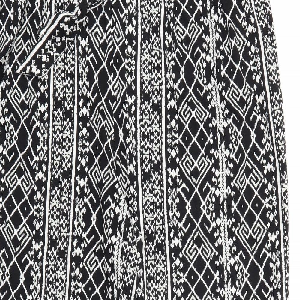 Papaya Womens Black Camouflage  Trousers  Size 16 L27 in
