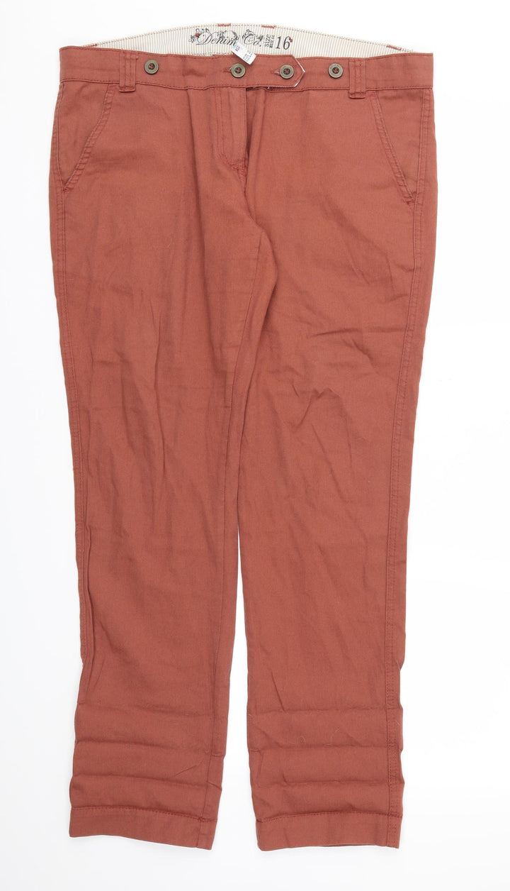 DENIM & CO  Womens Brown   Trousers  Size 16 L31 in