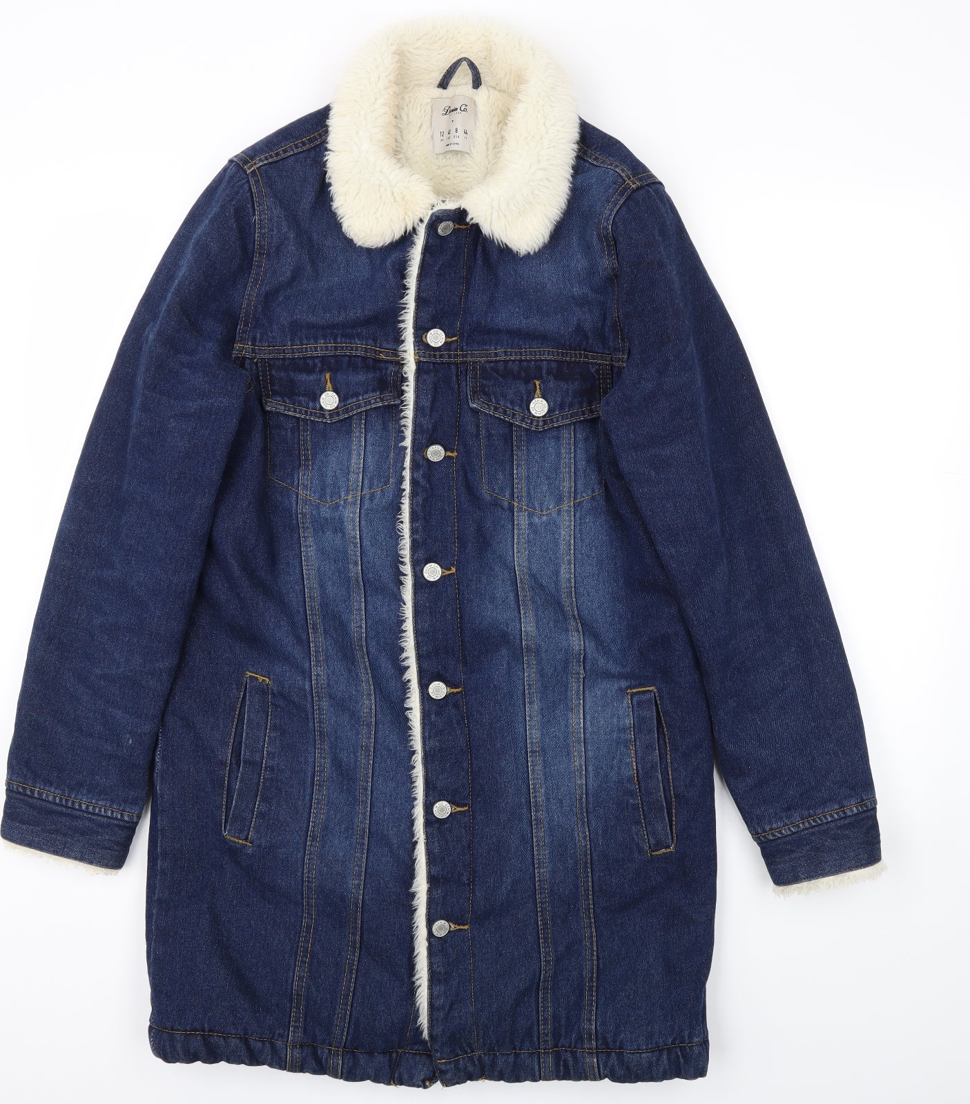 DENIM &CO  Womens Blue   Jacket Coat Size 12
