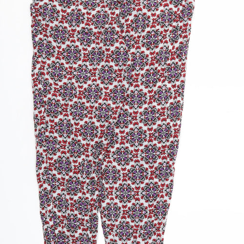 H&M Womens Purple Argyle/Diamond  Jogger Trousers Size 10 L25 in - Stretch waistband