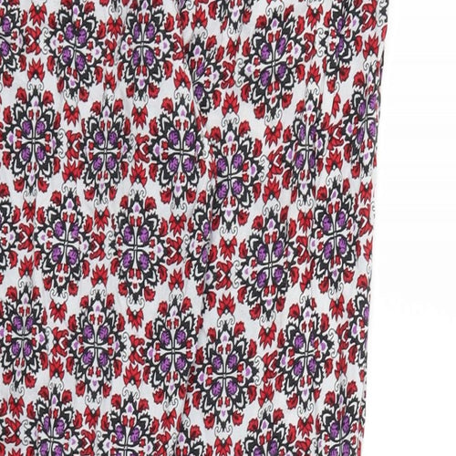 H&M Womens Purple Argyle/Diamond  Jogger Trousers Size 10 L25 in - Stretch waistband