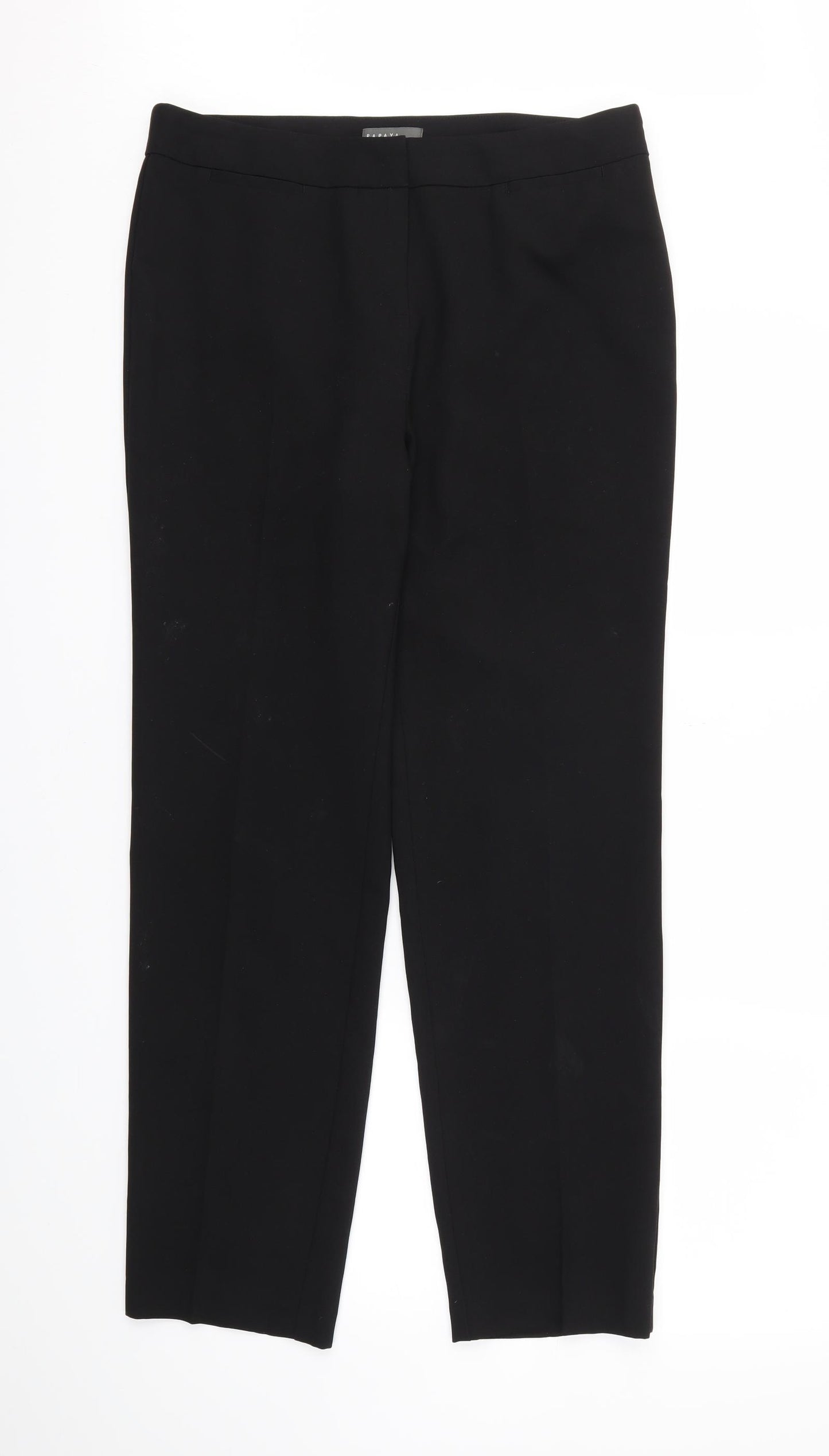 Papaya Womens Black   Trousers  Size 12 L28 in