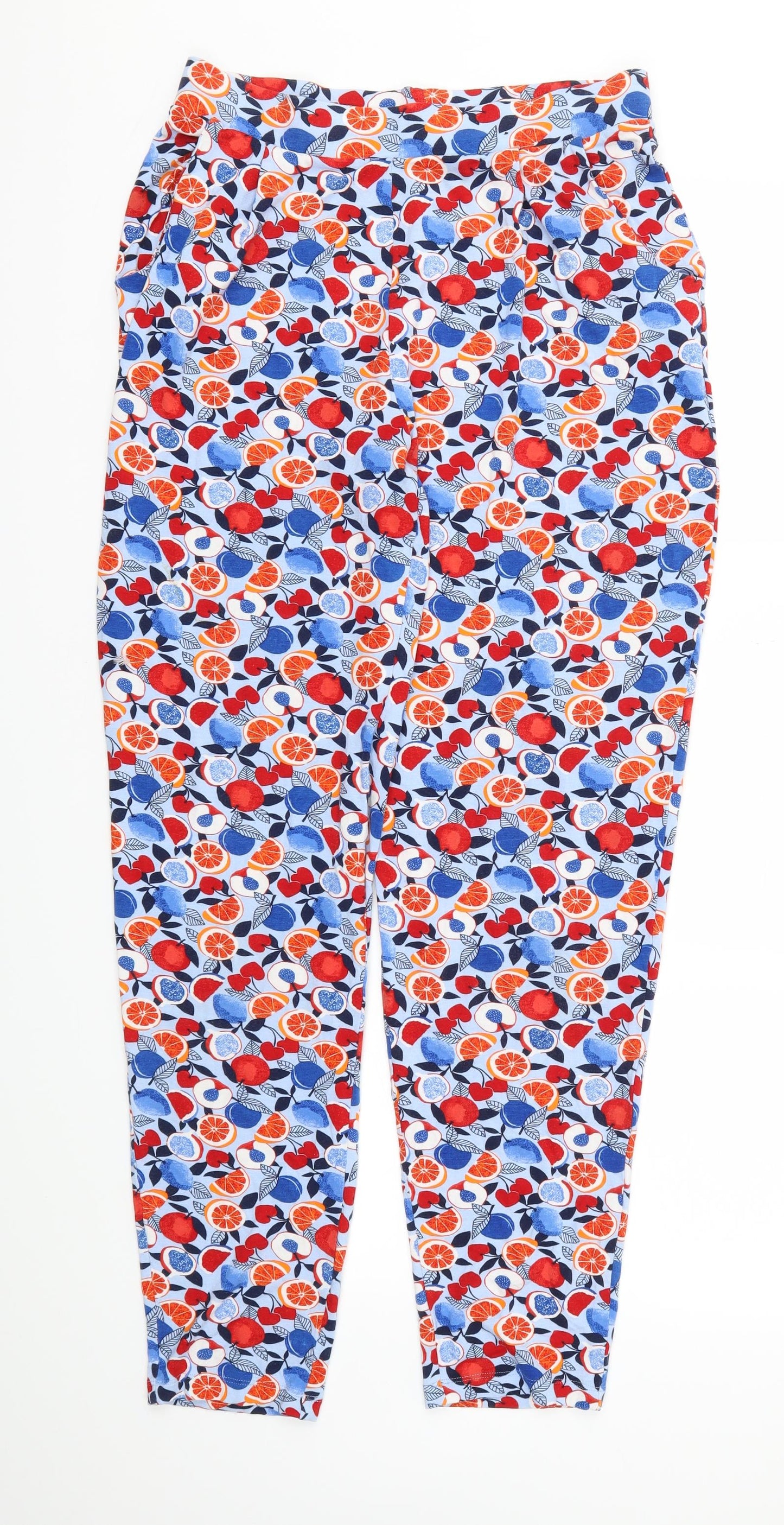 M&S Womens Multicoloured   Jogger Trousers Size 10 L29 in