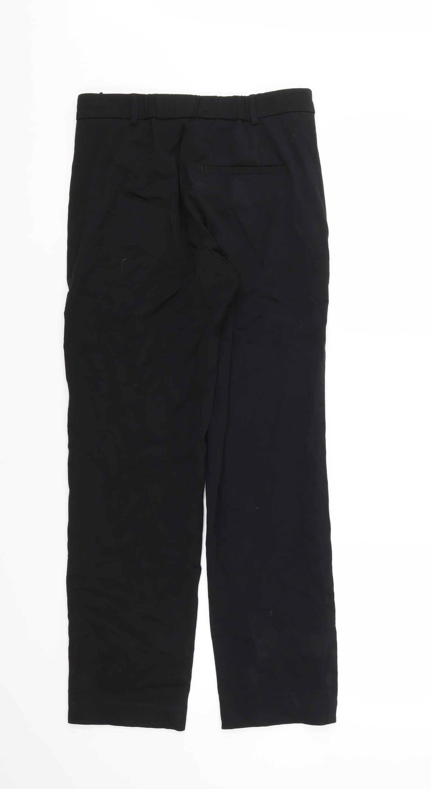 M&S Womens Black Houndstooth  Trousers  Size 8 L28 in