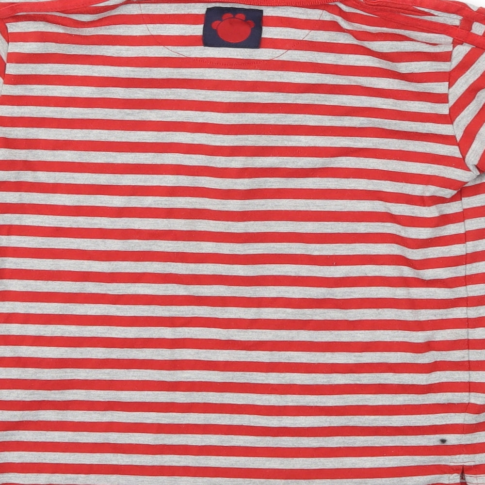 Lonsdale Boys Red Striped  Basic T-Shirt Size 5-6 Years
