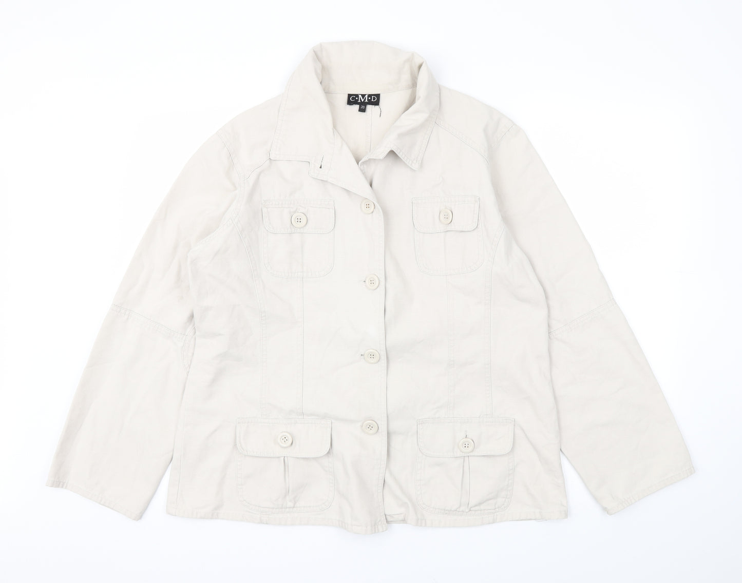 C.M.D Womens Ivory   Jacket  Size 20