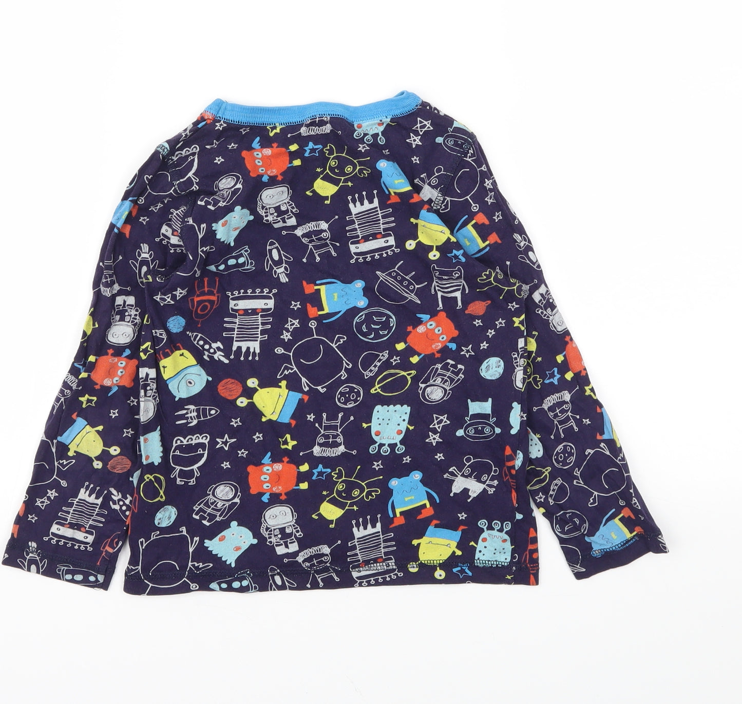 George Boys Blue Animal Print   Pyjama Top Size 4-5 Years