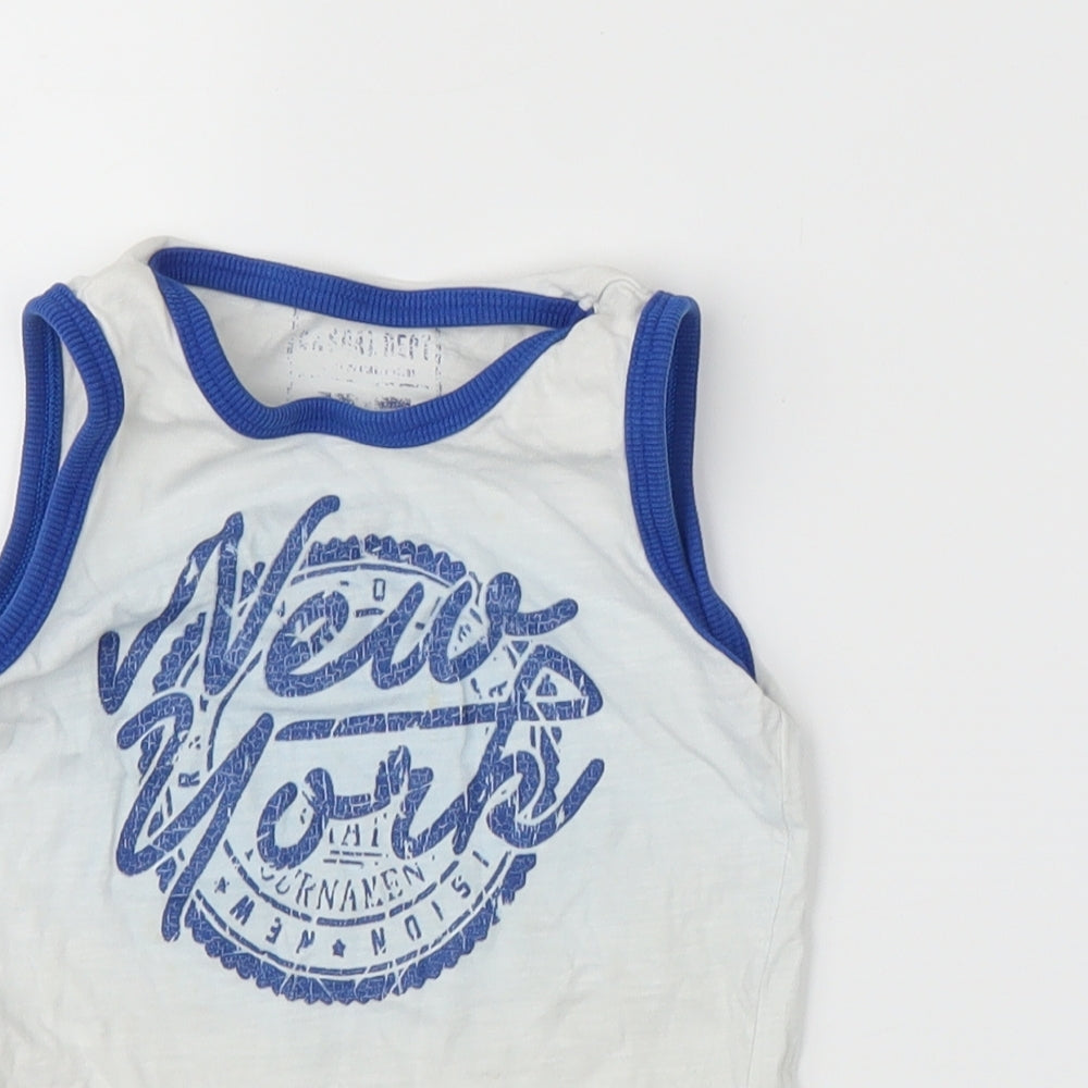 Matalan Boys White   Basic Tank Size 5 Years