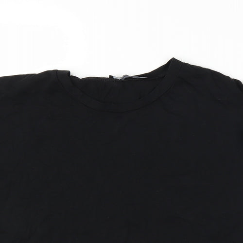 Boohoo Womens Black   Cropped T-Shirt Size 10