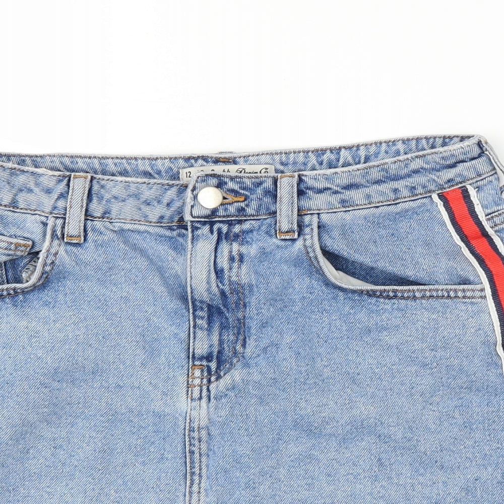 Primark Womens Blue  Denim A-Line Skirt Size 12