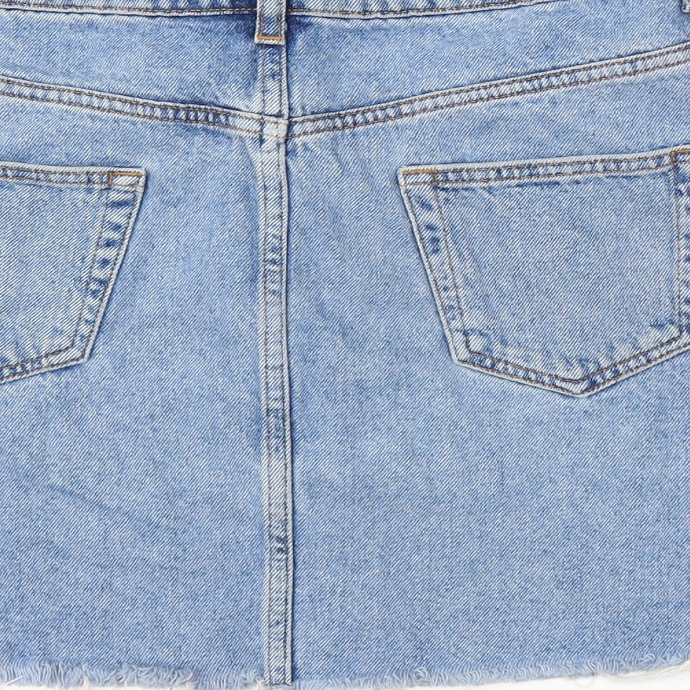 Primark Womens Blue  Denim A-Line Skirt Size 12