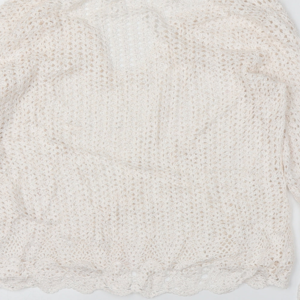 Linea Womens White   Pullover Jumper Size L
