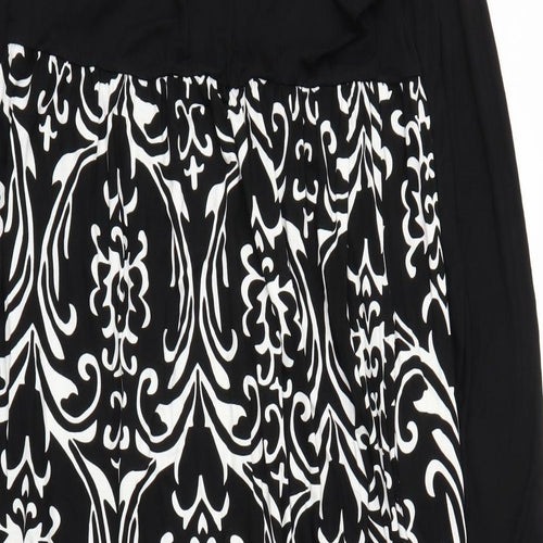 Hao Meili Womens Black Floral  Maxi  Size XL