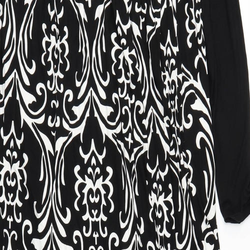 Hao Meili Womens Black Floral  Maxi  Size XL