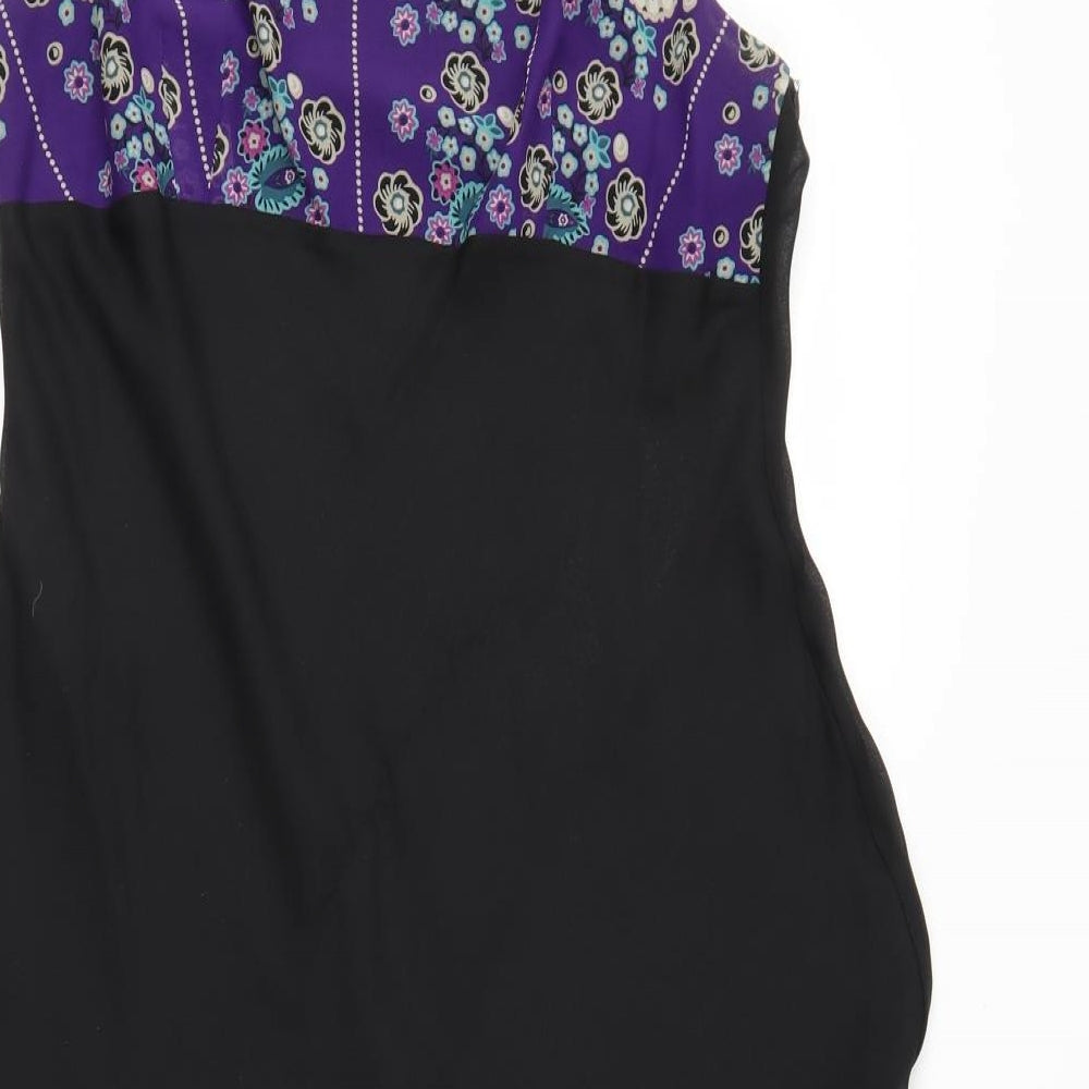 Monsoon Womens Purple Floral  Kaftan  Size 14  - Two part set