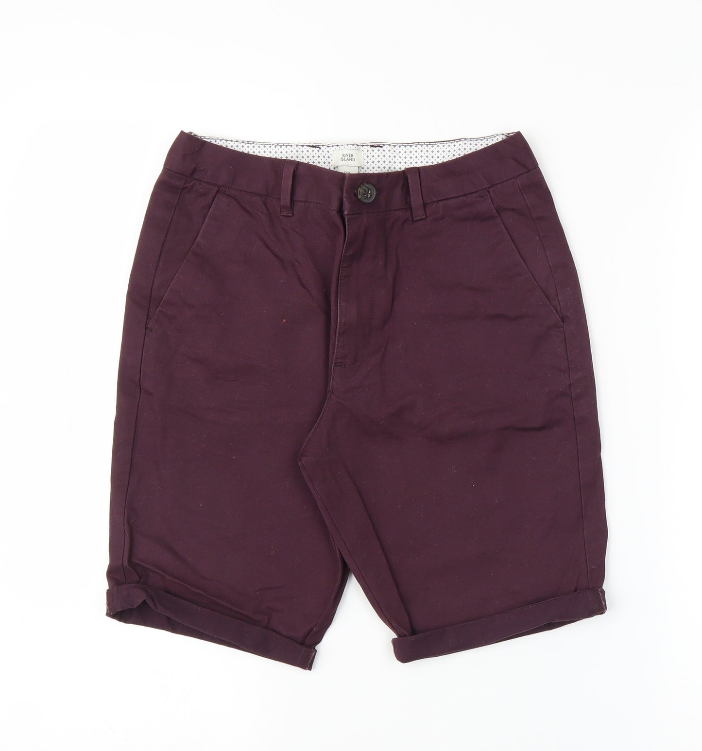River Island Boys Purple   Chino Shorts Size 12-13 Years