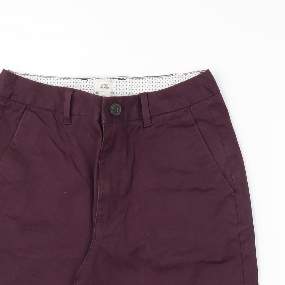 River Island Boys Purple   Chino Shorts Size 12-13 Years