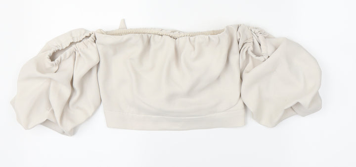 River Island Womens Beige   Cropped Blouse Size 8
