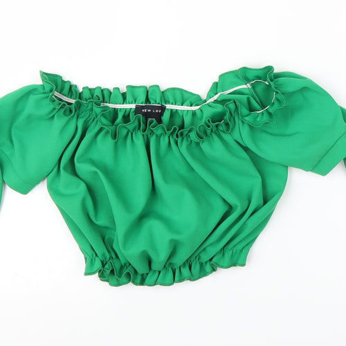 New Look Womens Green   Cropped Blouse Size 8