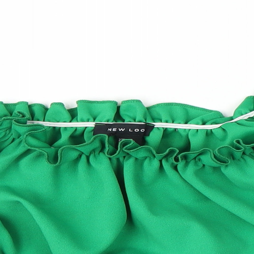 New Look Womens Green   Cropped Blouse Size 8
