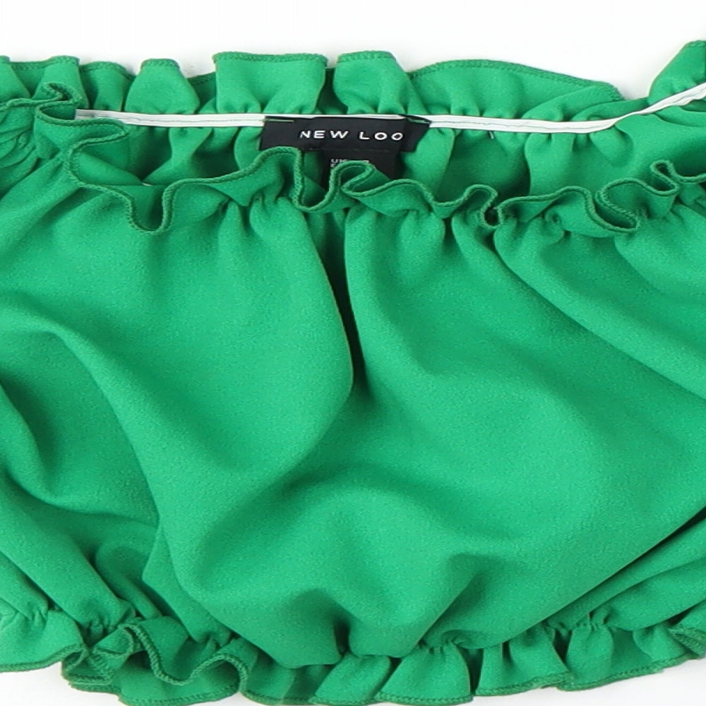 New Look Womens Green   Cropped Blouse Size 8