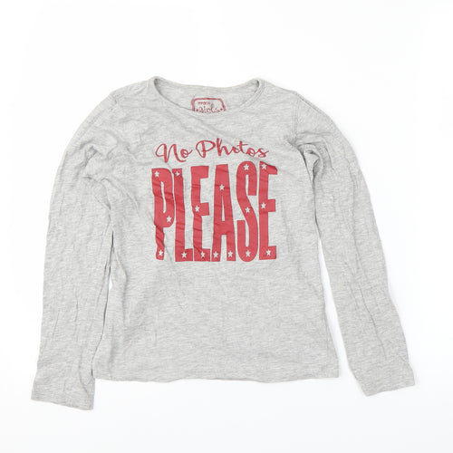 Pep&Co Girls Grey   Basic T-Shirt Size 9-10 Years