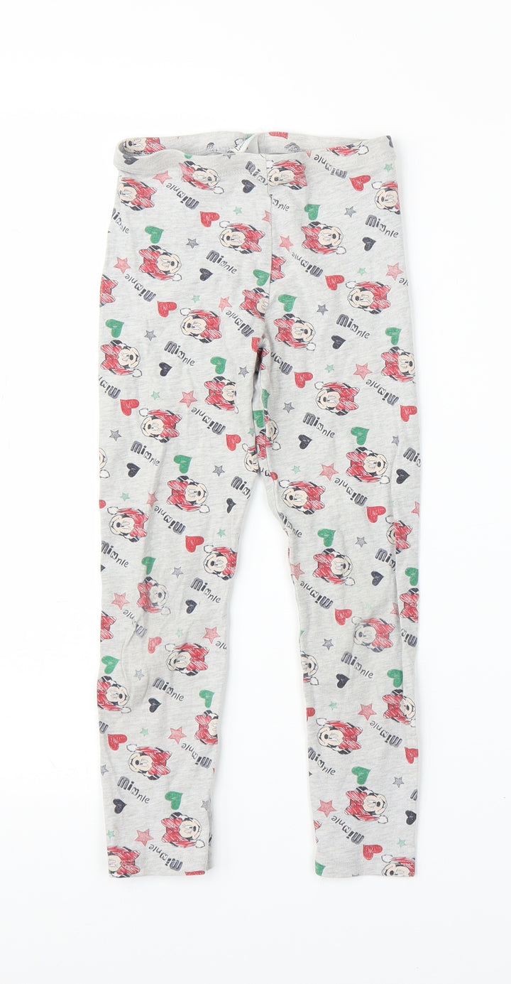 Disney Girls Grey Capri Pyjama Pants Size 6-7 Years - Minnie Mouse