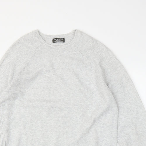 Primar Mens Grey   Pullover Jumper Size M