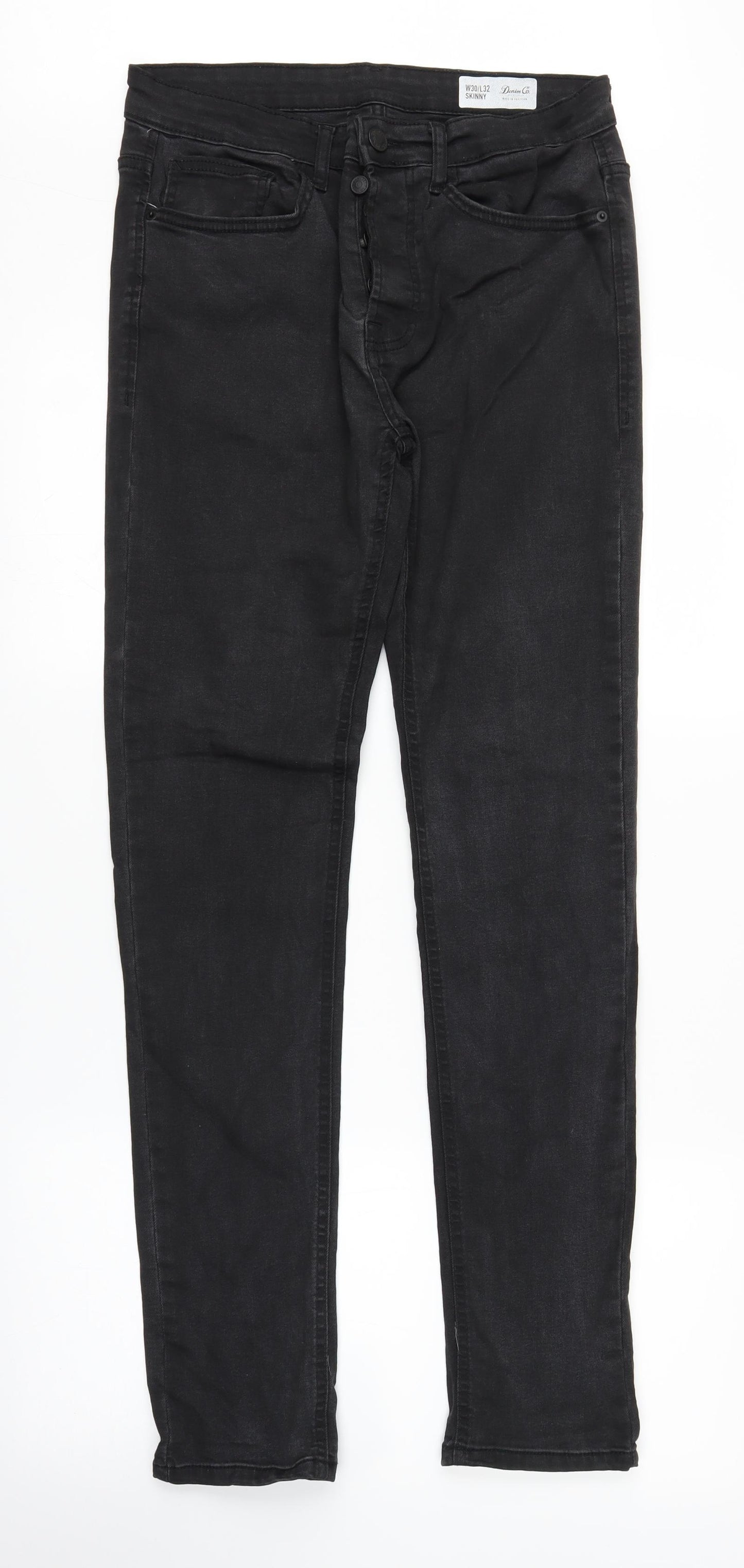 Primark Mens Black  Denim Skinny Jeans Size 30 in L32 in