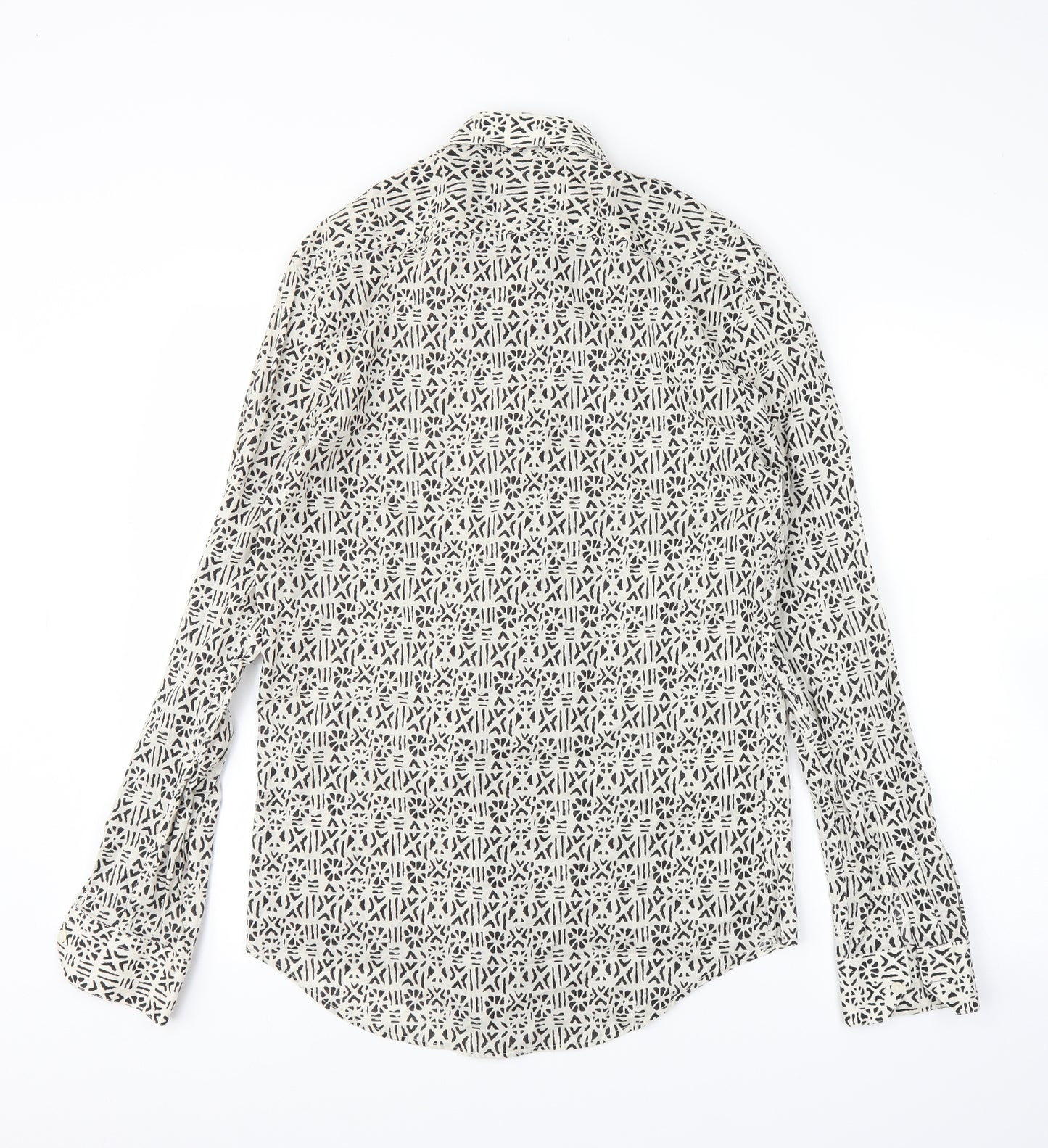 Zara Mens Ivory    Button-Up Size M