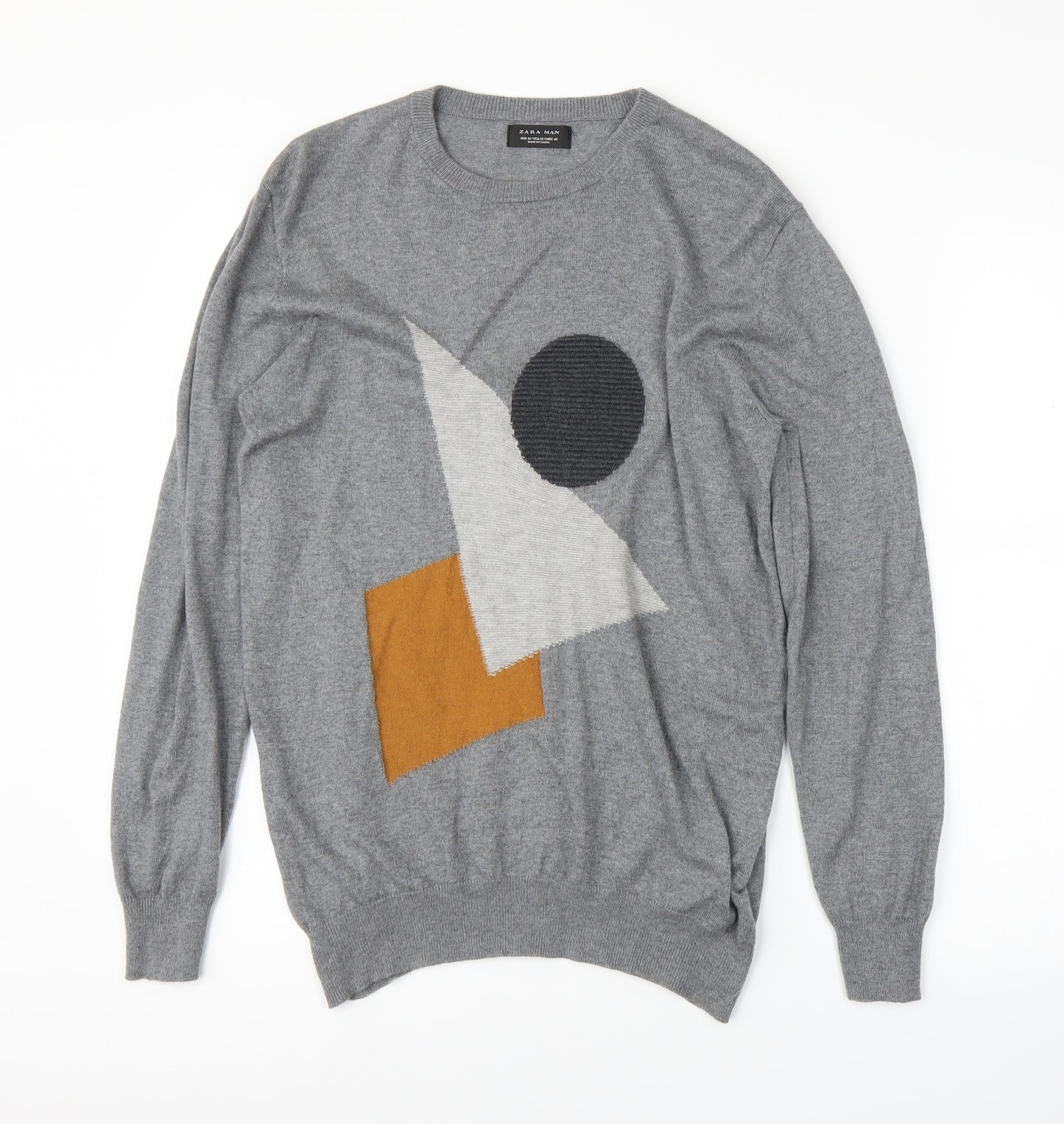 Zara Mens Grey   Pullover Jumper Size M