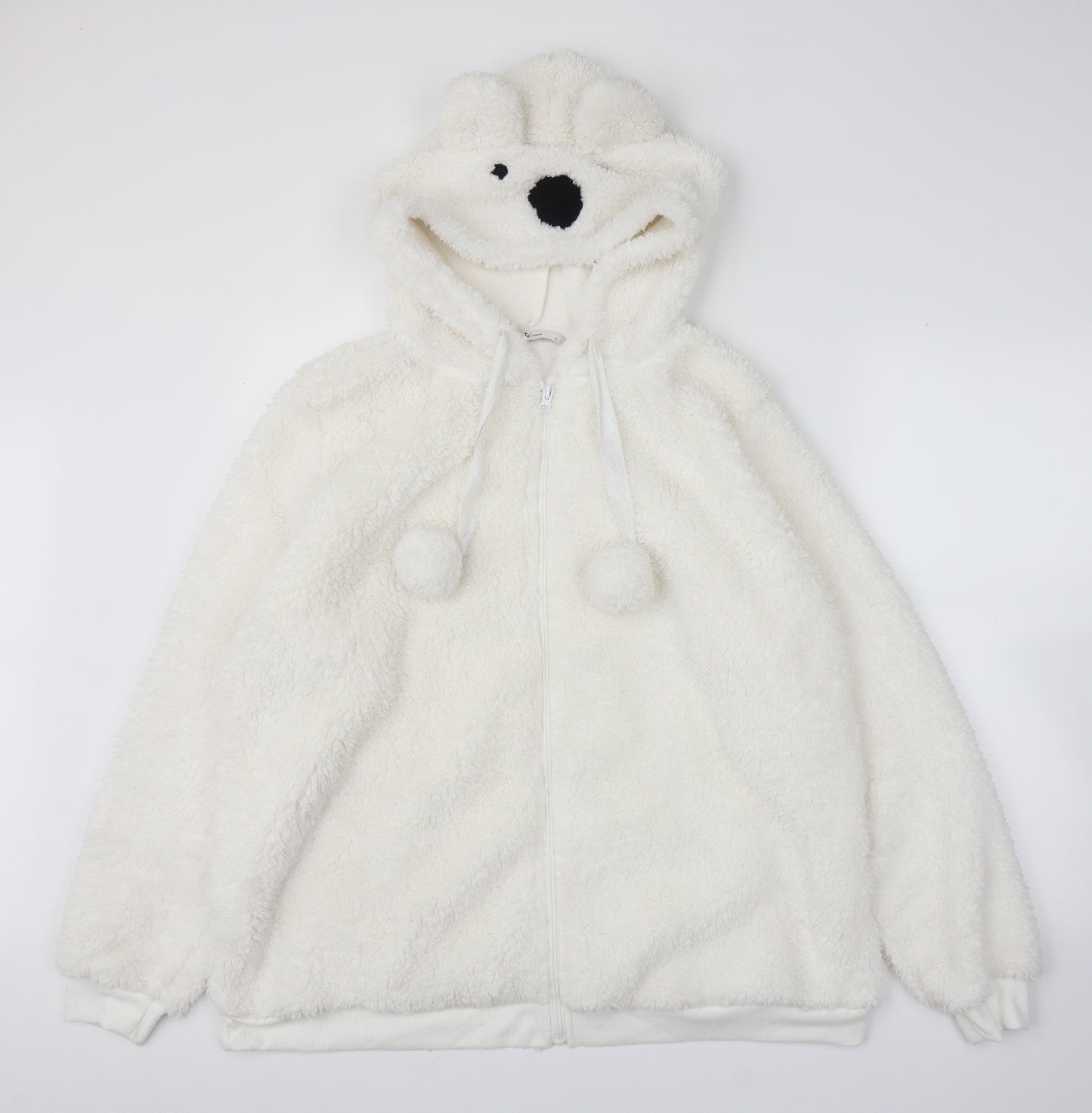 TU Womens White   Full Zip Jumper Size XL  - Bear