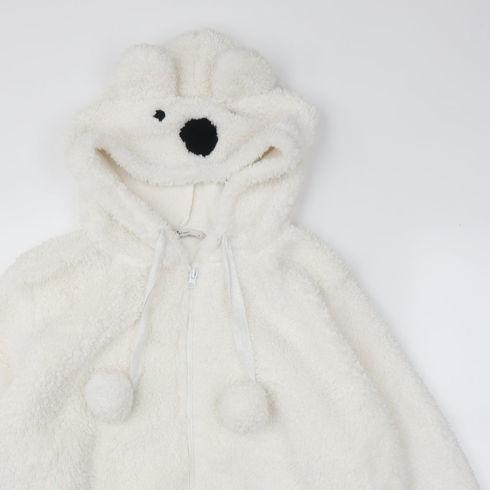 TU Womens White   Full Zip Jumper Size XL  - Bear