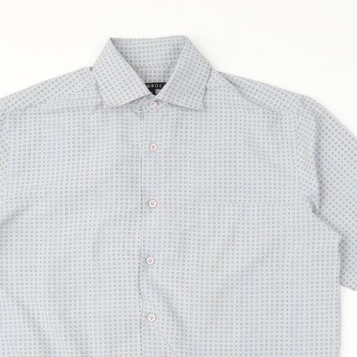 George Mens Blue Check   Button-Up Size M