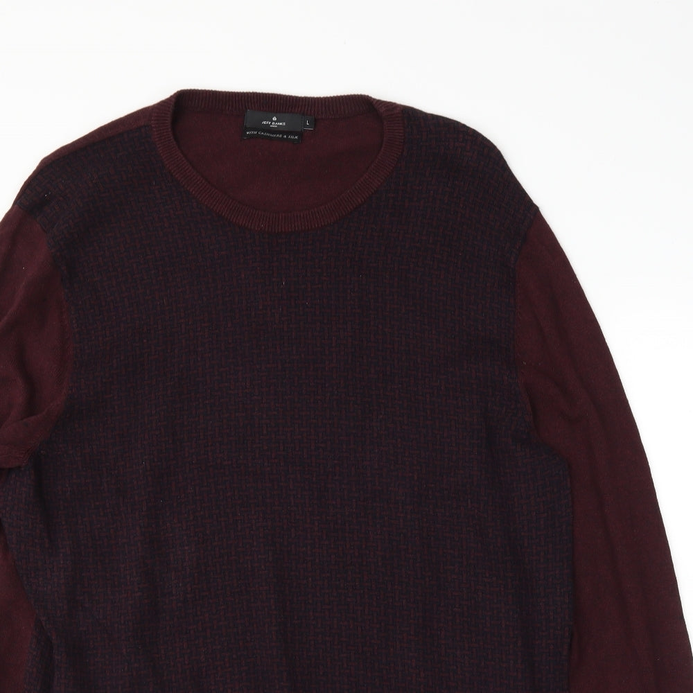 Jeff Banks Mens Purple   Pullover Jumper Size L