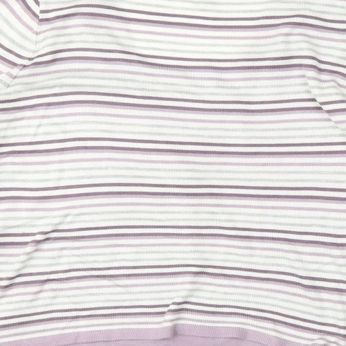 George Womens Purple Striped  Pullover Jumper Size 12