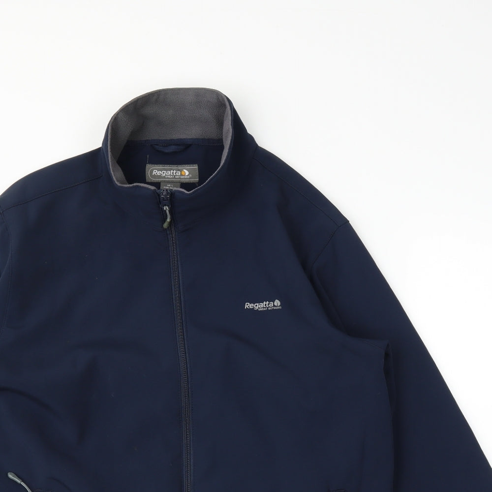 Regatta Mens Blue   Windbreaker Coat Size L