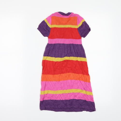 John Lewis Girls Multicoloured Striped  Jumper Dress  Size 5 Years