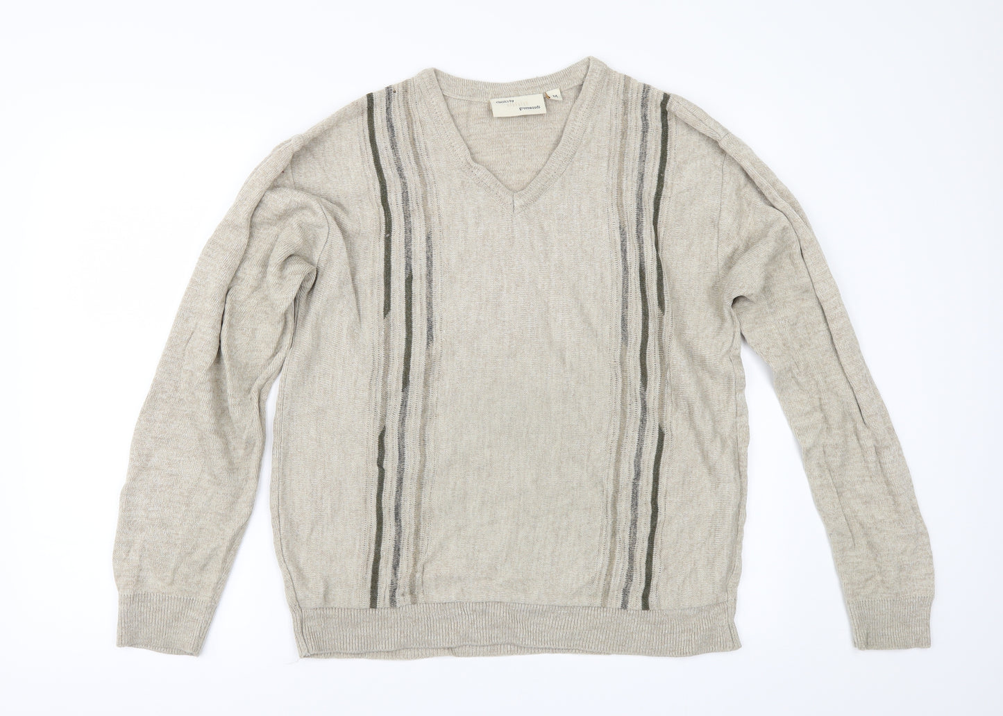 Greenwoods Mens Beige   Pullover Jumper Size M