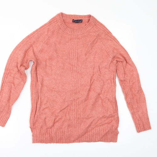 Marks and Spencer Womens Orange   Pullover Jumper Size XS