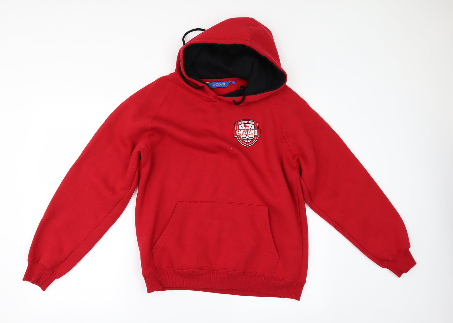 papini Womens Red   Pullover Hoodie Size S  - ENGLAND ICE HOCKEY