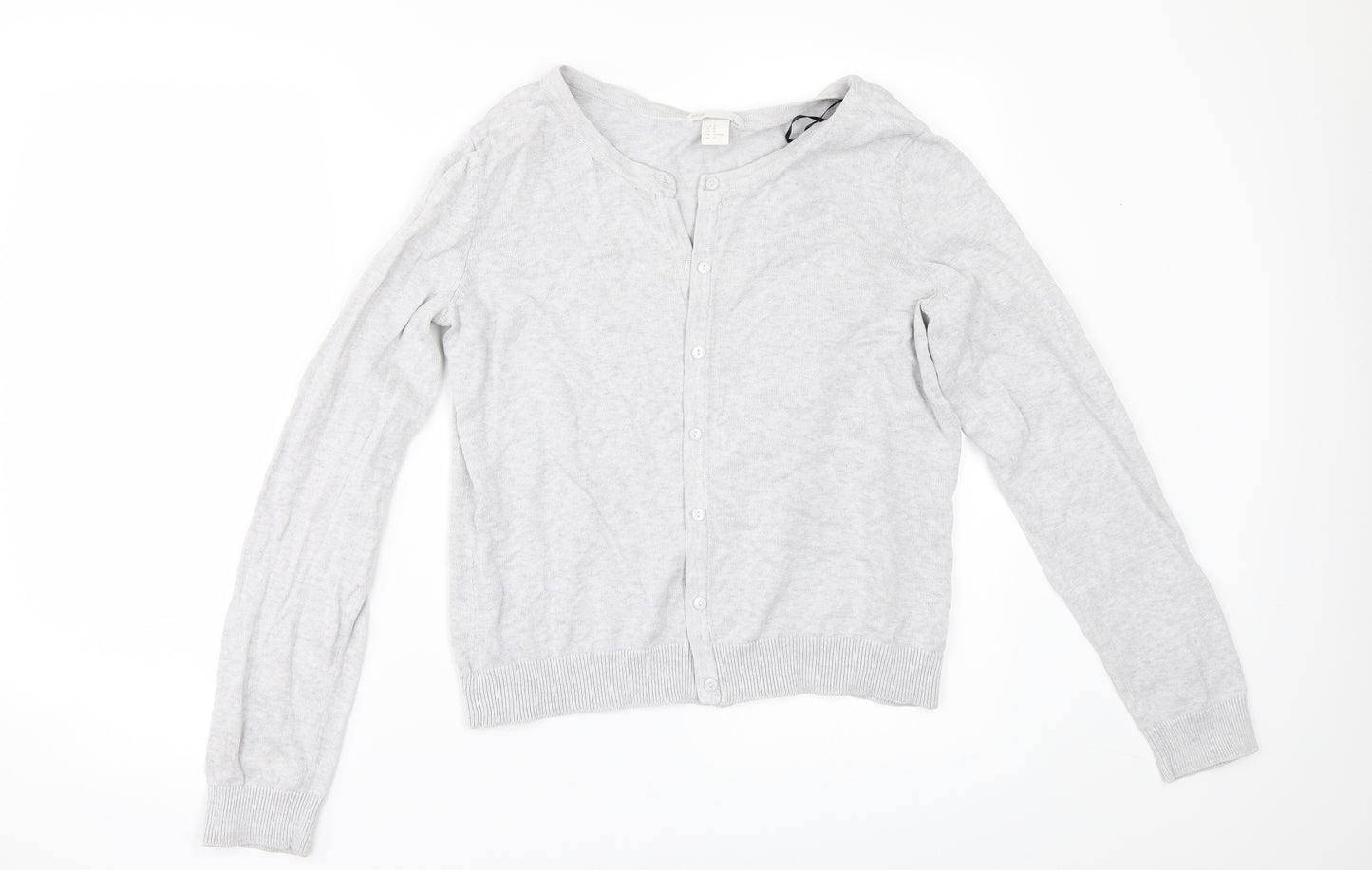 H&M Womens Grey   Cardigan Jumper Size M