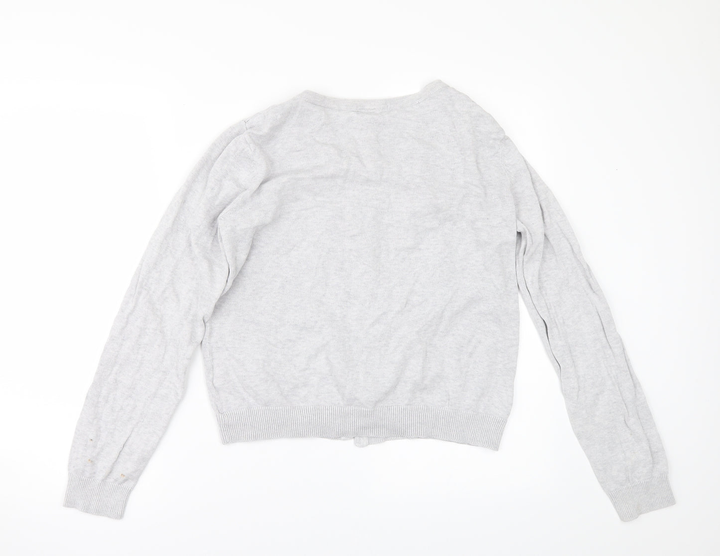 H&M Womens Grey   Cardigan Jumper Size M