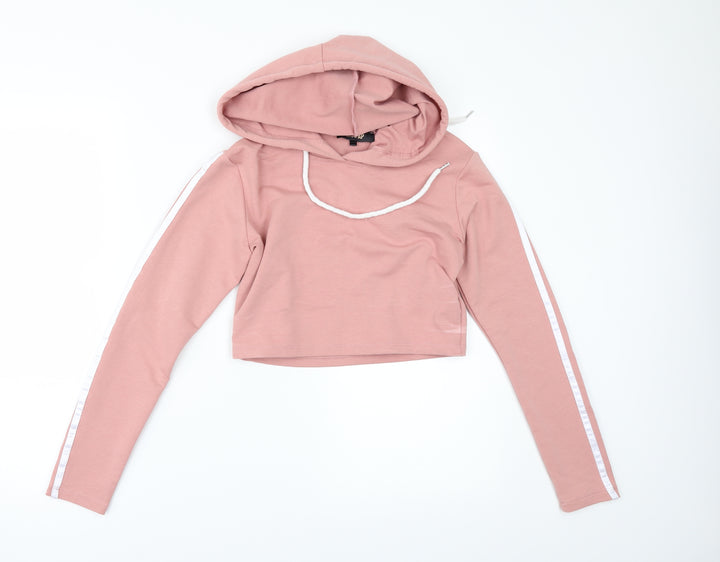 Misspap Womens Pink Pullover Hoodie Size 8 - cropped hoodie