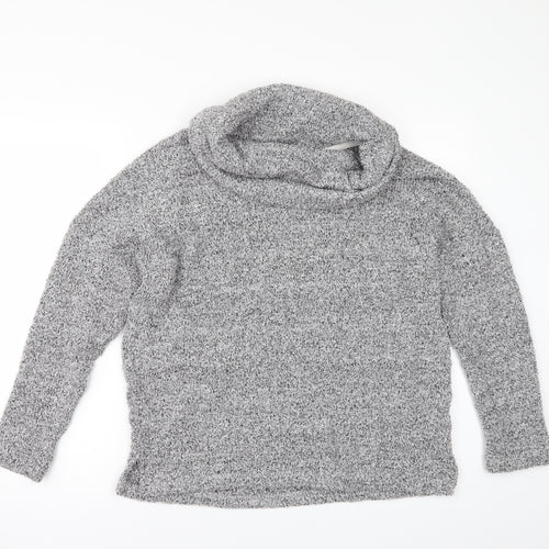 NEXT Womens Grey Solid Fleece Top Pyjama Top Size S
