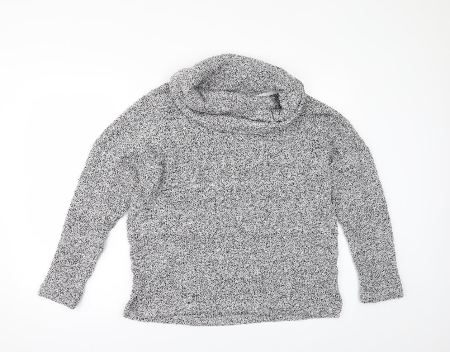 NEXT Womens Grey Solid Fleece Top Pyjama Top Size S