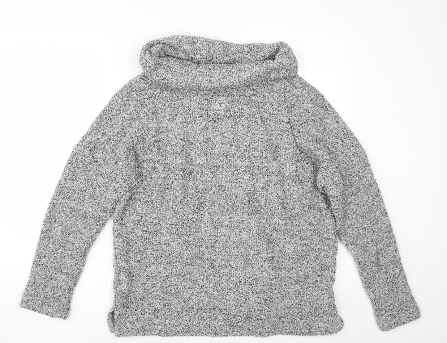 NEXT Womens Grey Solid Fleece Top Pyjama Top Size S