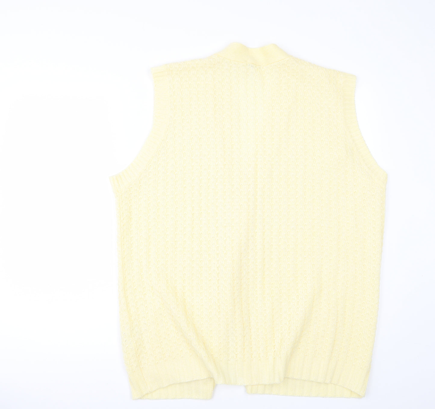 Damart Womens Yellow   Cardigan Jumper Size 24  - Waist coat