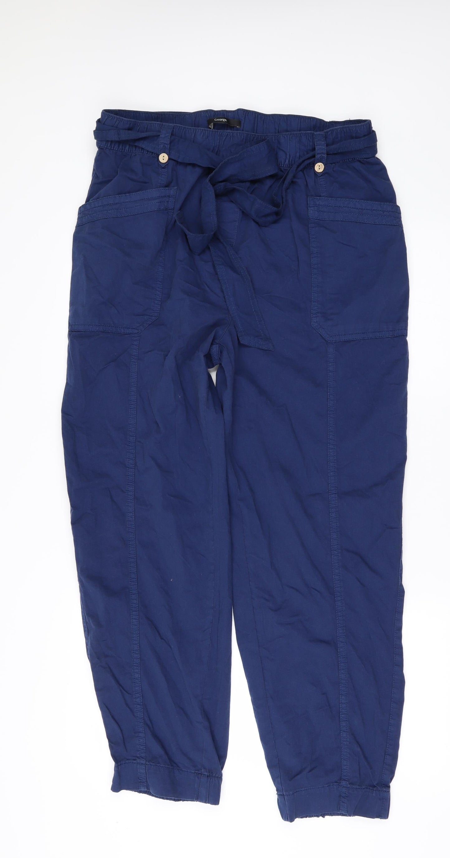 George` Womens Blue   Trousers  Size 16 L28 in